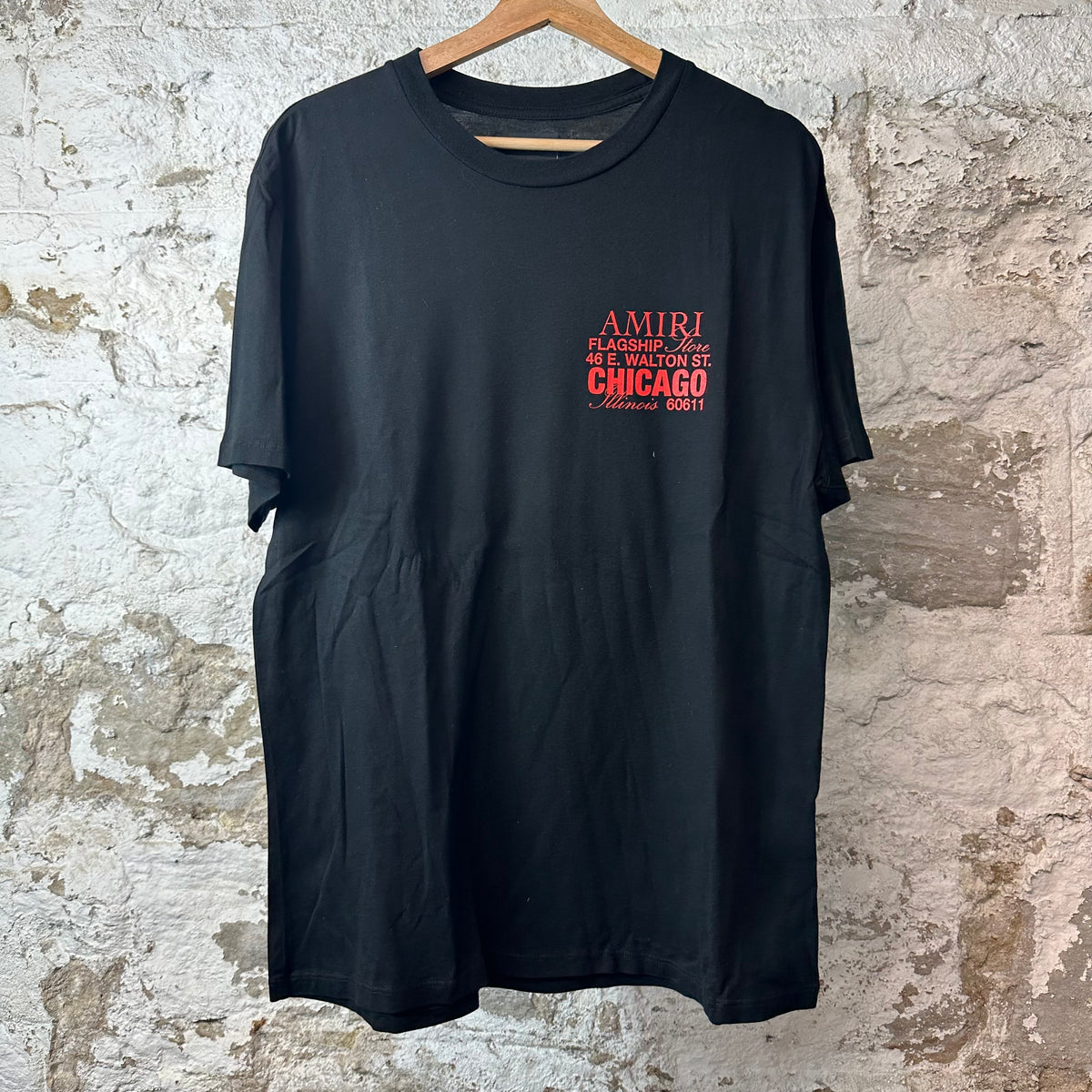 Amiri Chicago Flagship Black T-Shirt Sz M
