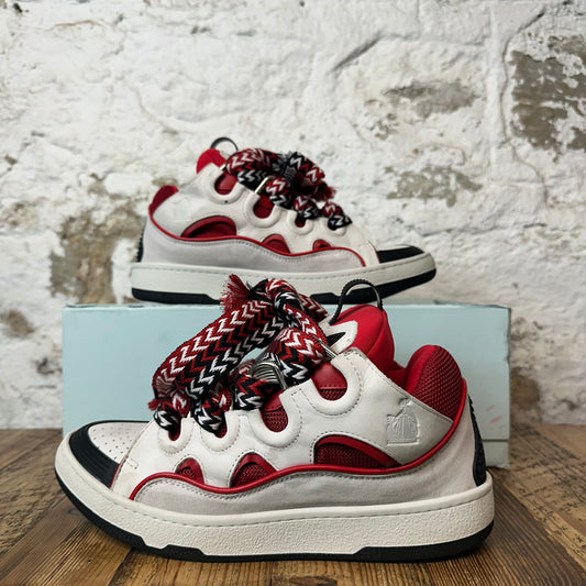 Lanvin Curb Black White Red Sneaker Sz 8 (41)