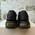 Alexander McQueen Glitter Tab Black Sneaker Sz 7 (40)