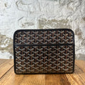 Goyard Jouvence Brown Monogram Black MM Toiletry Pouch
