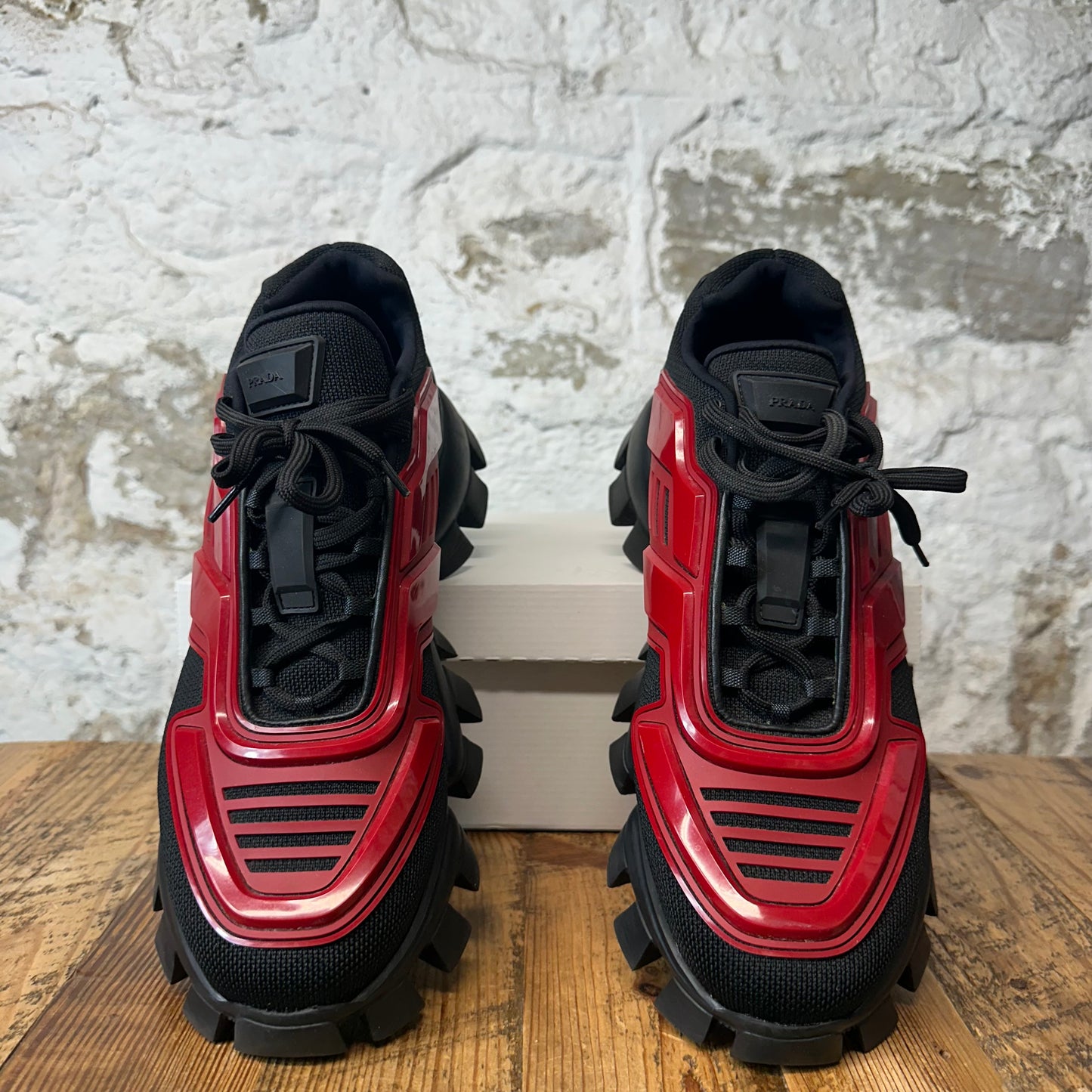 Prada Cloudbust Thunder Red Black Sneaker Sz 12