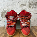 Lanvin Curb Multicolor Lace Red Gum Sneaker Sz 13 (46)