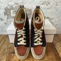 Christian Louboutin Green Maroon Scale High Sz 7 (40) Box