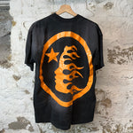 Hellstar Orange Gel Logo T-shirt Black Sz XS