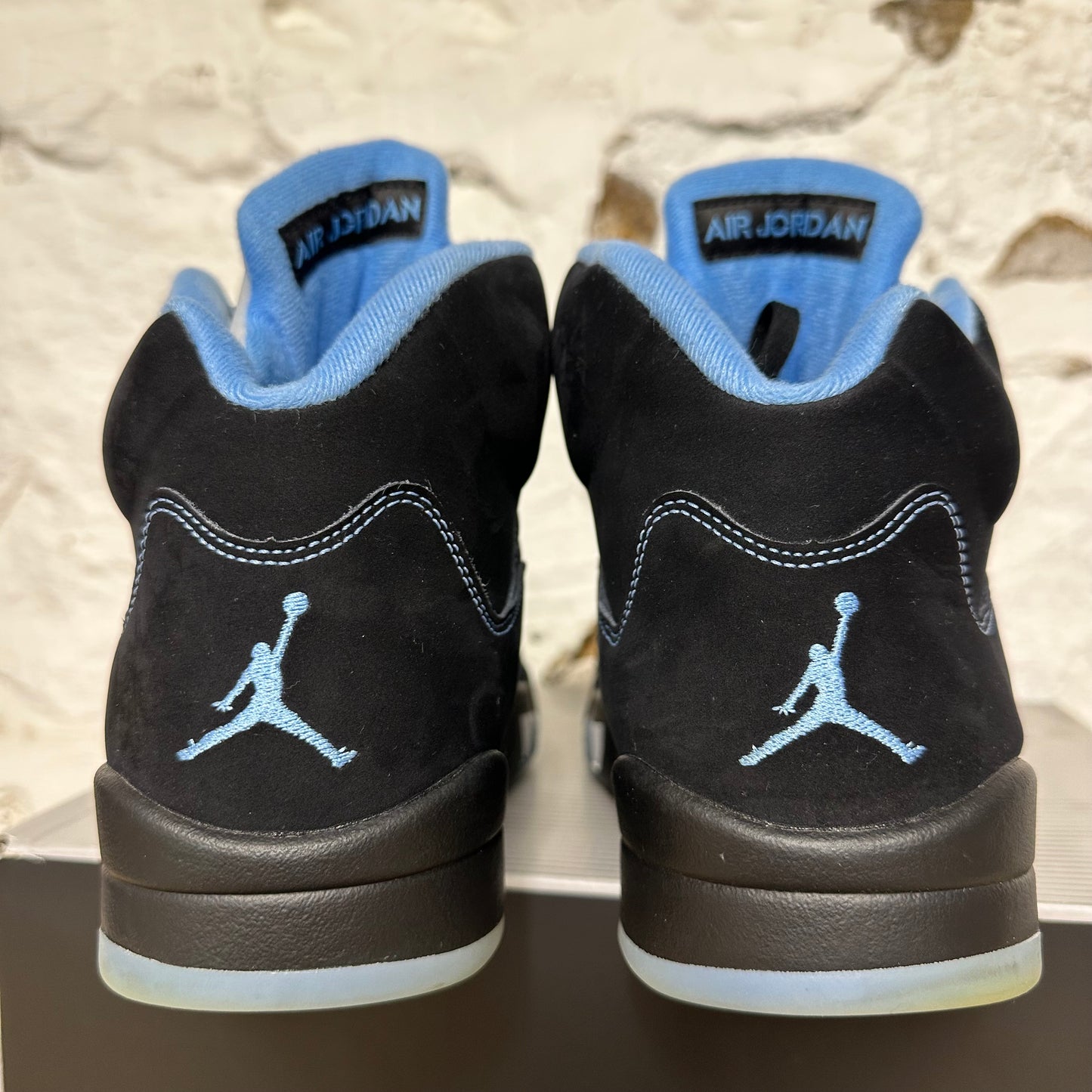 Air Jordan 5 Black University Blue Sz 10