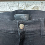 Amiri Plain Black Denim Jeans Sz 36