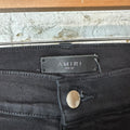Amiri MX1 Green Suede Black Denim Jeans Sz 38