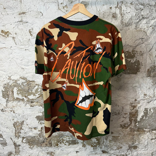 Chrome Hearts Matty Boy Caution T-shirt Camo Sz XL