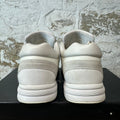 Chanel CC Triple White Trainer Sneaker Sz 8 (41)