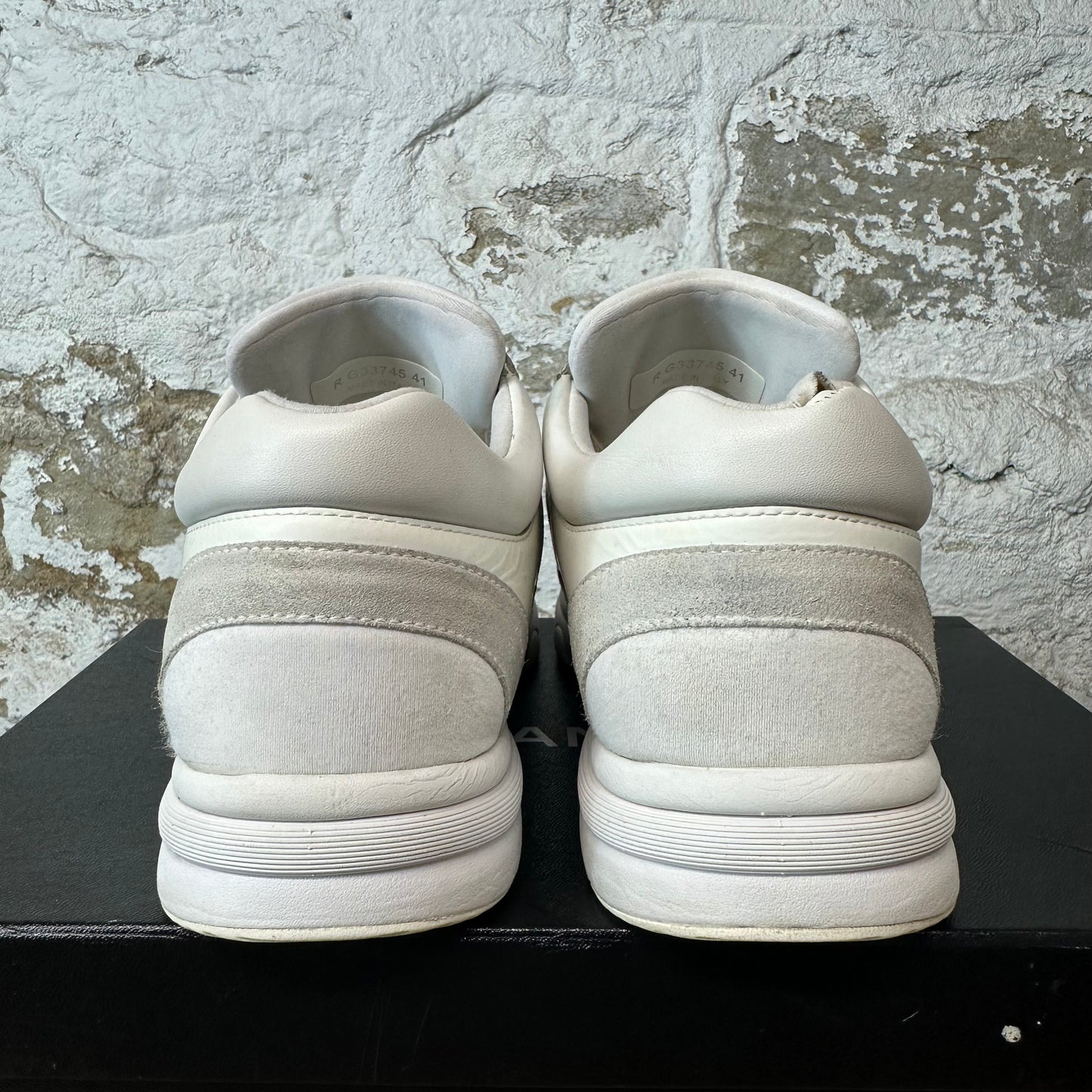 Chanel CC Triple White Trainer Sneaker Sz 8 (41)
