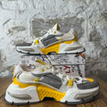 Dolce Gabbana White Grey Yellow Air Master Sneaker Sz 10 (43)