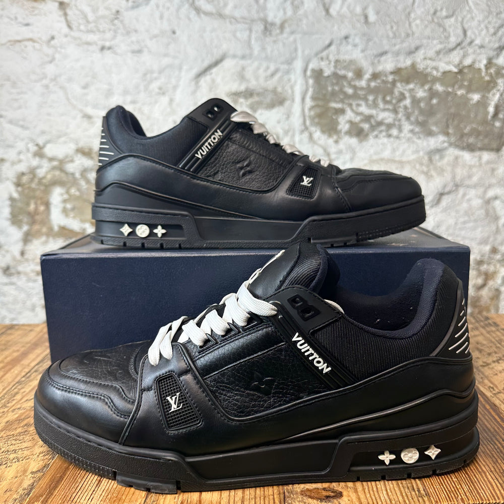 Louis Vuitton Triple Black Trainer Sneaker Sz 11.5 (10LV)