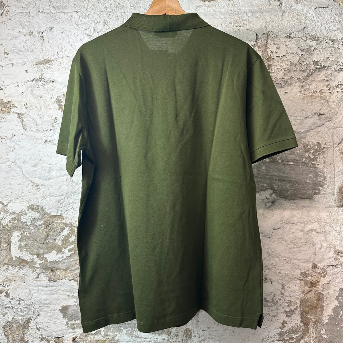 Prada Pique Forest Green Polo Shirt Sz XL