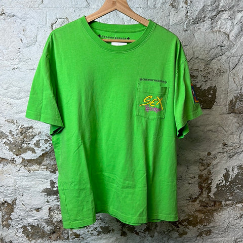 Chrome Hearts Sex Records T-shirt Green Sz XXL