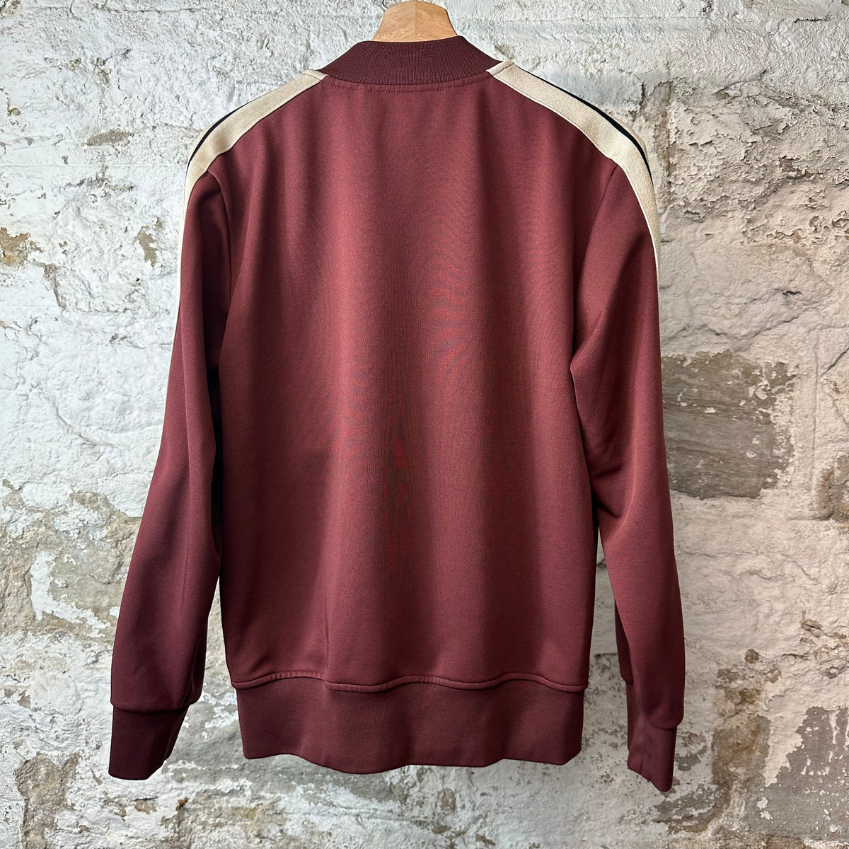 Palm Angels Maroon Beige Track Jacket Sz M