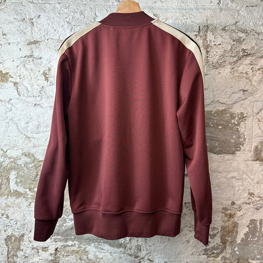 Palm Angels Maroon Beige Track Jacket Sz M