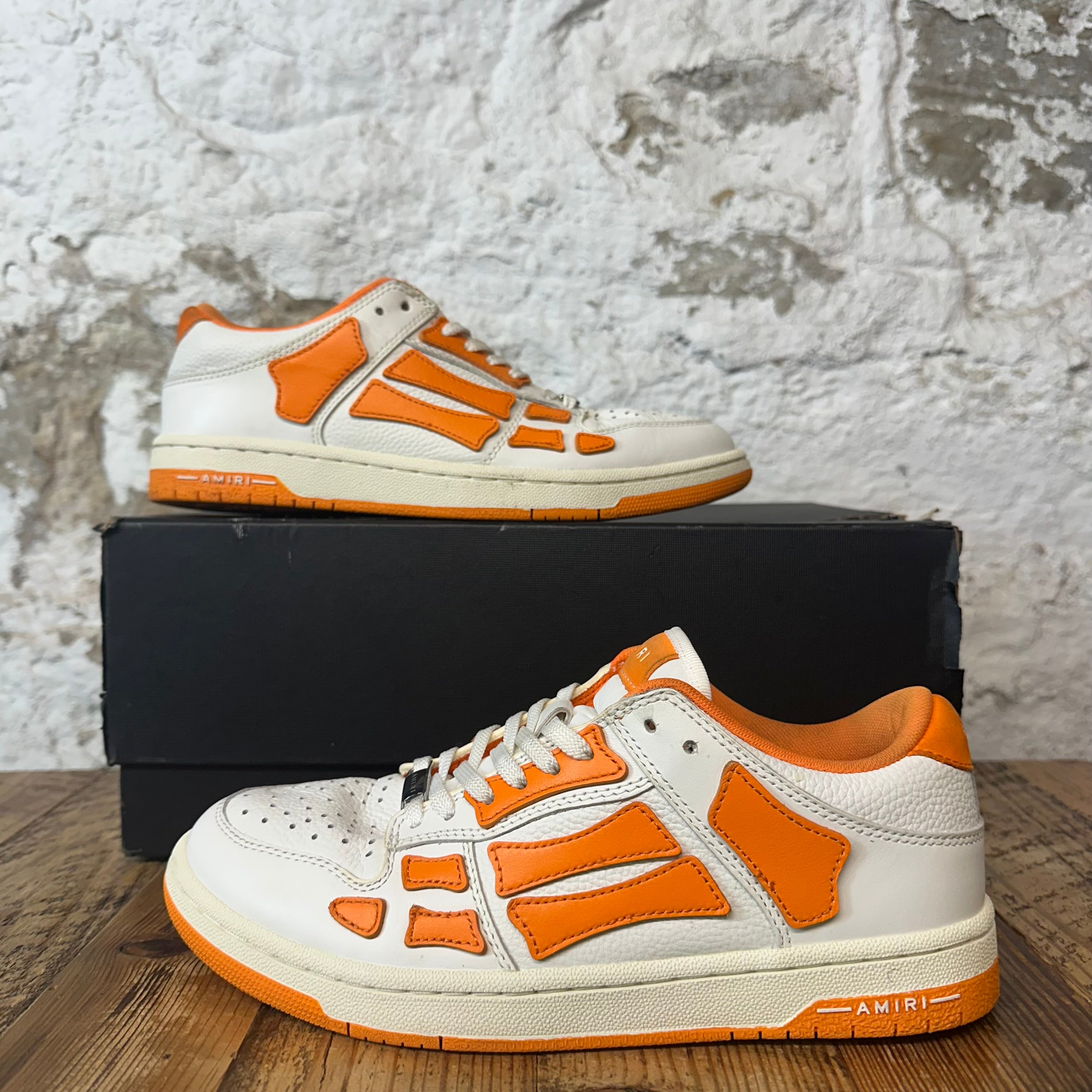 Amiri Orange Skeleton White Cream Sneaker Sz 7 (40)