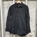 Balenciaga BB Logo Button Up Black Shirt Sz XL