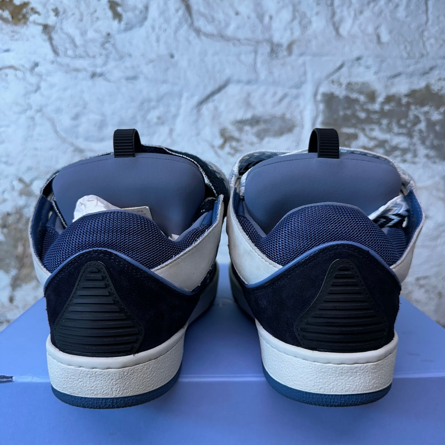Lanvin Curb Navy White Sneaker Sz 9 42)
