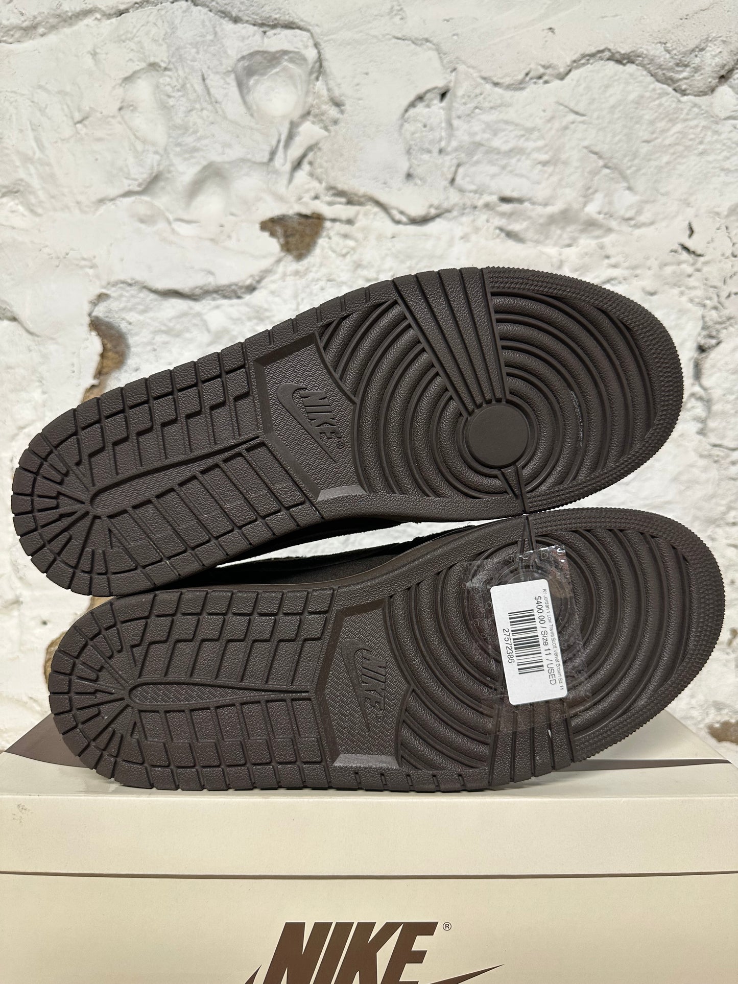 Air Jordan 1 Low Travis Scott Velvet Brown Sz 11