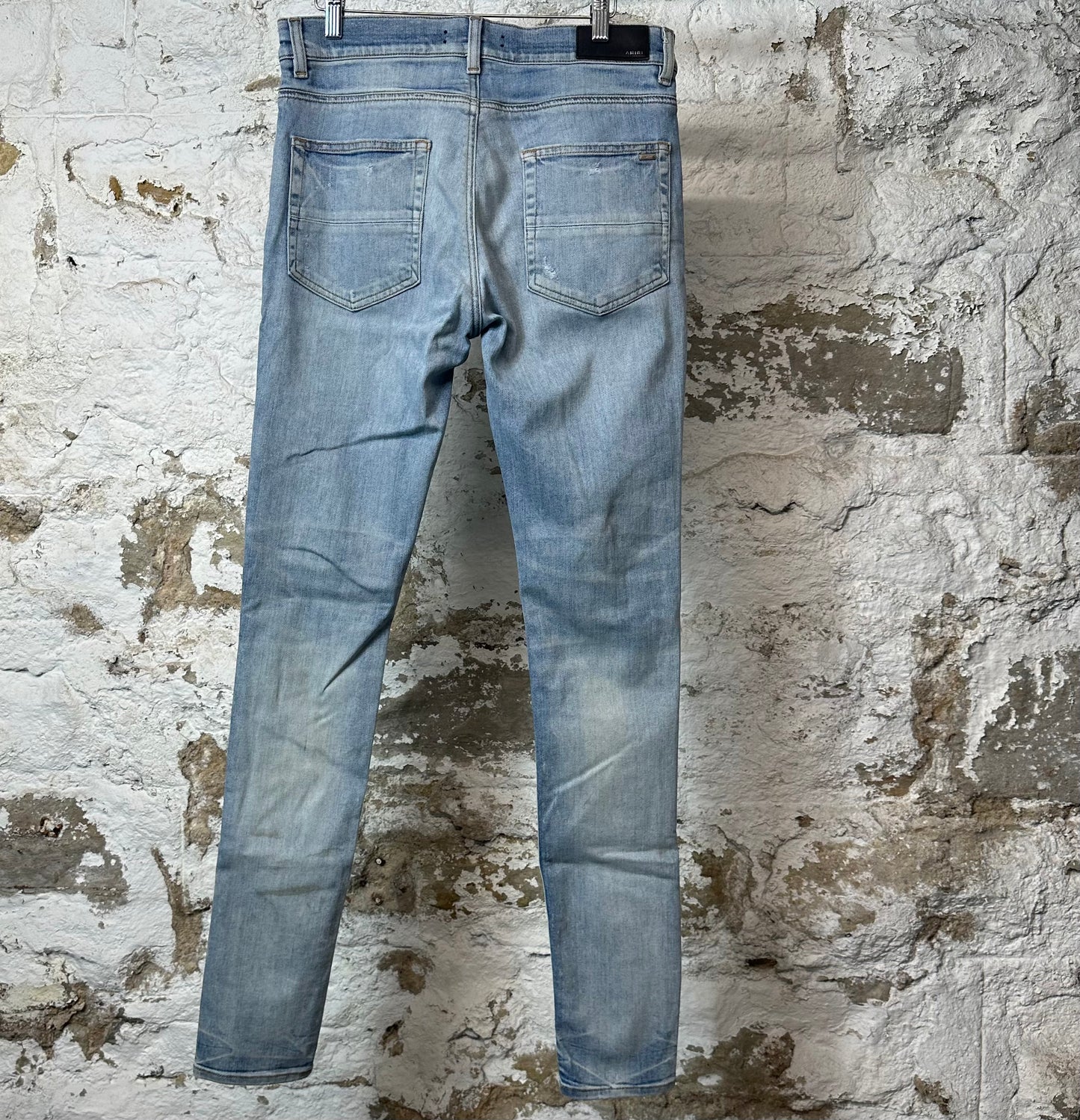 Amiri Multicolored Paisley Blue Denim Jeans Sz 32