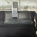 Amiri White AM Stripe Black Denim Jeans Sz 33