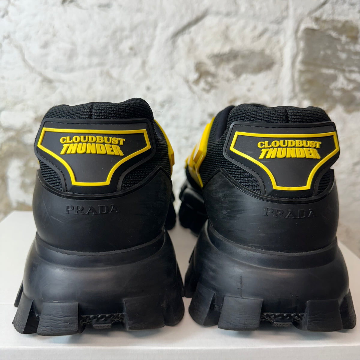 Prada Cloudbust Thunder Black Yellow Sneaker Sz 11