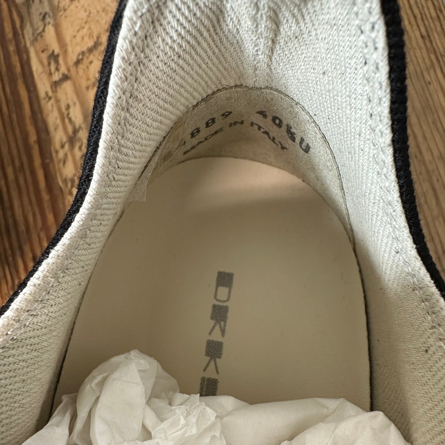 Rick Owens Jumbo Lace Black Milk Sneaker DS