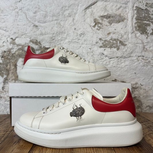 Alexander McQueen Red Tab White Beetle Sneaker Sz 8 (41)