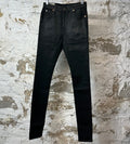 Gucci Plain Black Waxed Denim Jeans Sz 30 (28)