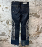 Who Decides War Stained Glass Dark Blue Denim Jeans Sz 30
