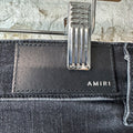 Amiri Knee Rip Faded Black Denim Jeans Sz 33