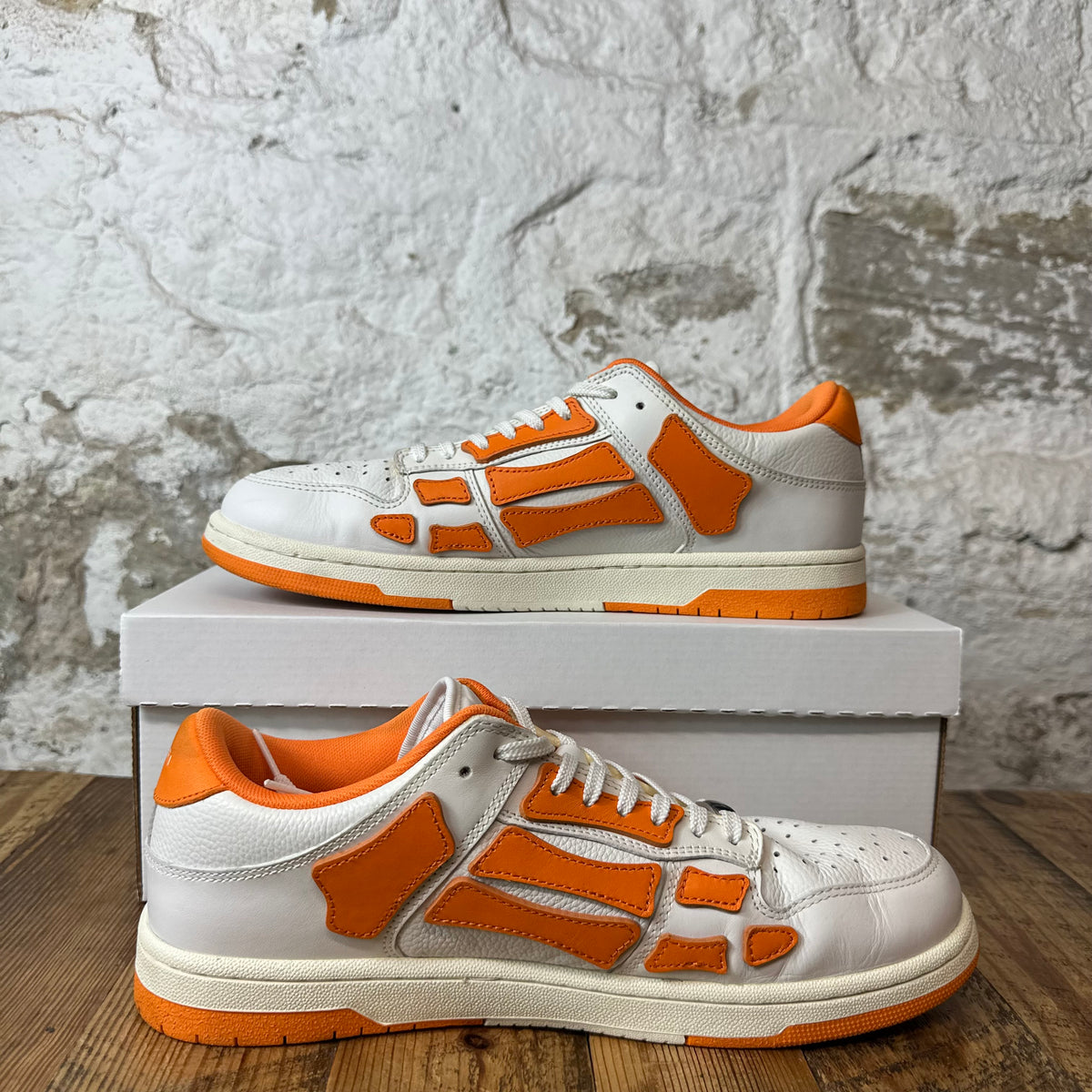 Amiri Orange Skeleton White Sneaker Sz 12 (45)
