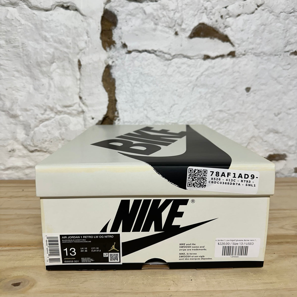 Air Jordan 1 Low Nigel Sylvester Better With Time Sz 13