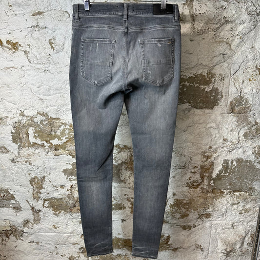 Amiri MX1 White Playboy Grey Denim Jeans Sz 31