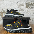 Versace Chain Reaction Trigreca Black White Sneaker Sz 8 (41)