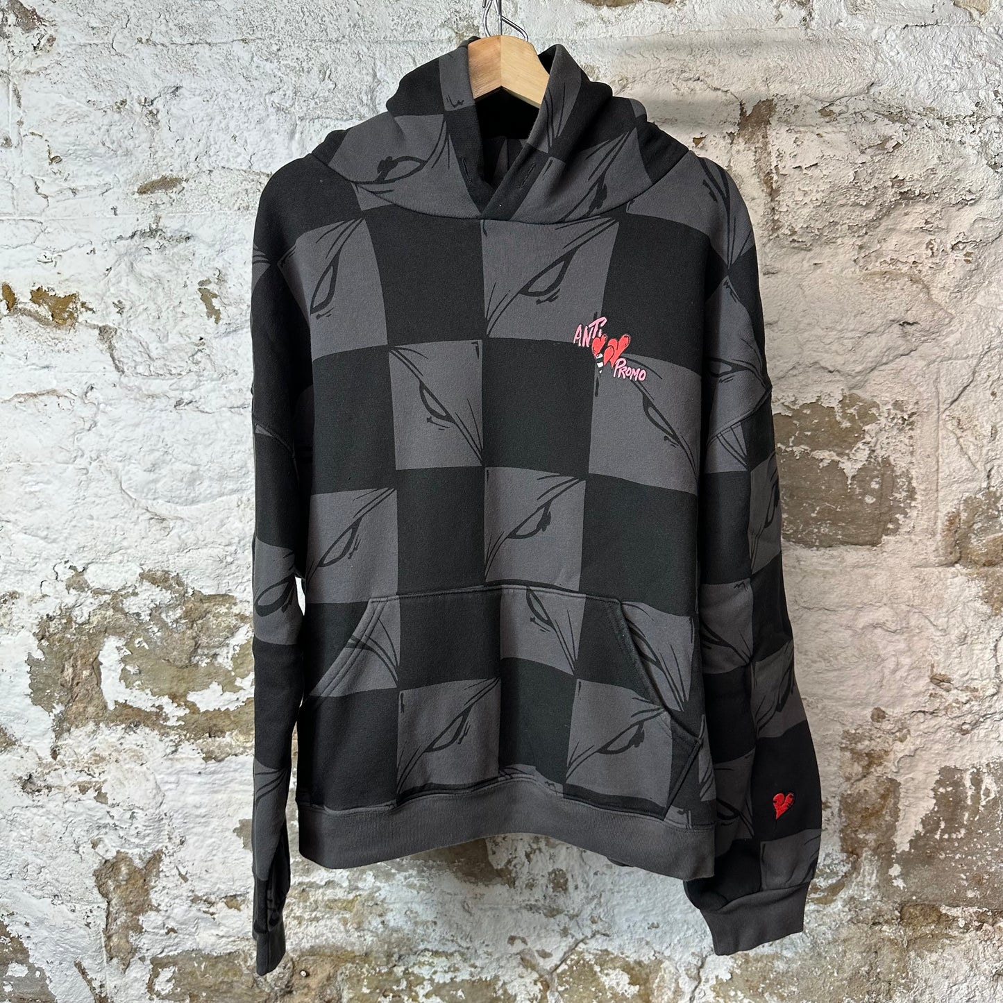 Matty Boy Anti Promo Black Grey Hoodie Sz L