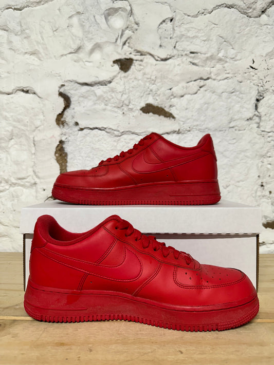 Nike Air Force 1 Triple Red Sz 9