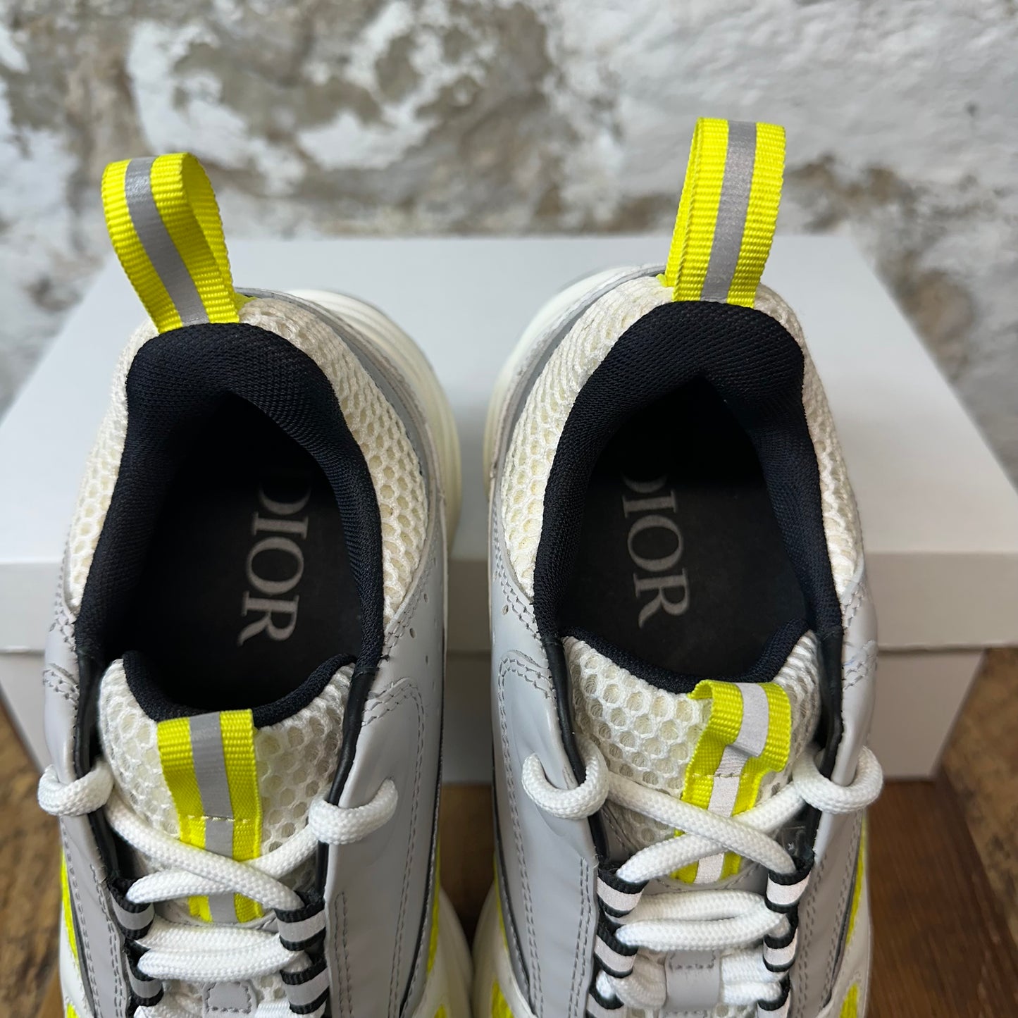 Dior B22 Yellow Gray White Sneaker Sz 7 (40) No Box