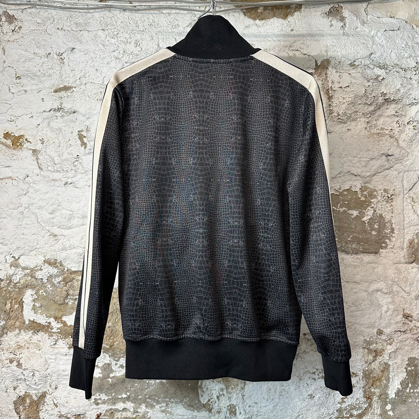 Palm Angels Black Snakeskin Track Jacket Sz M