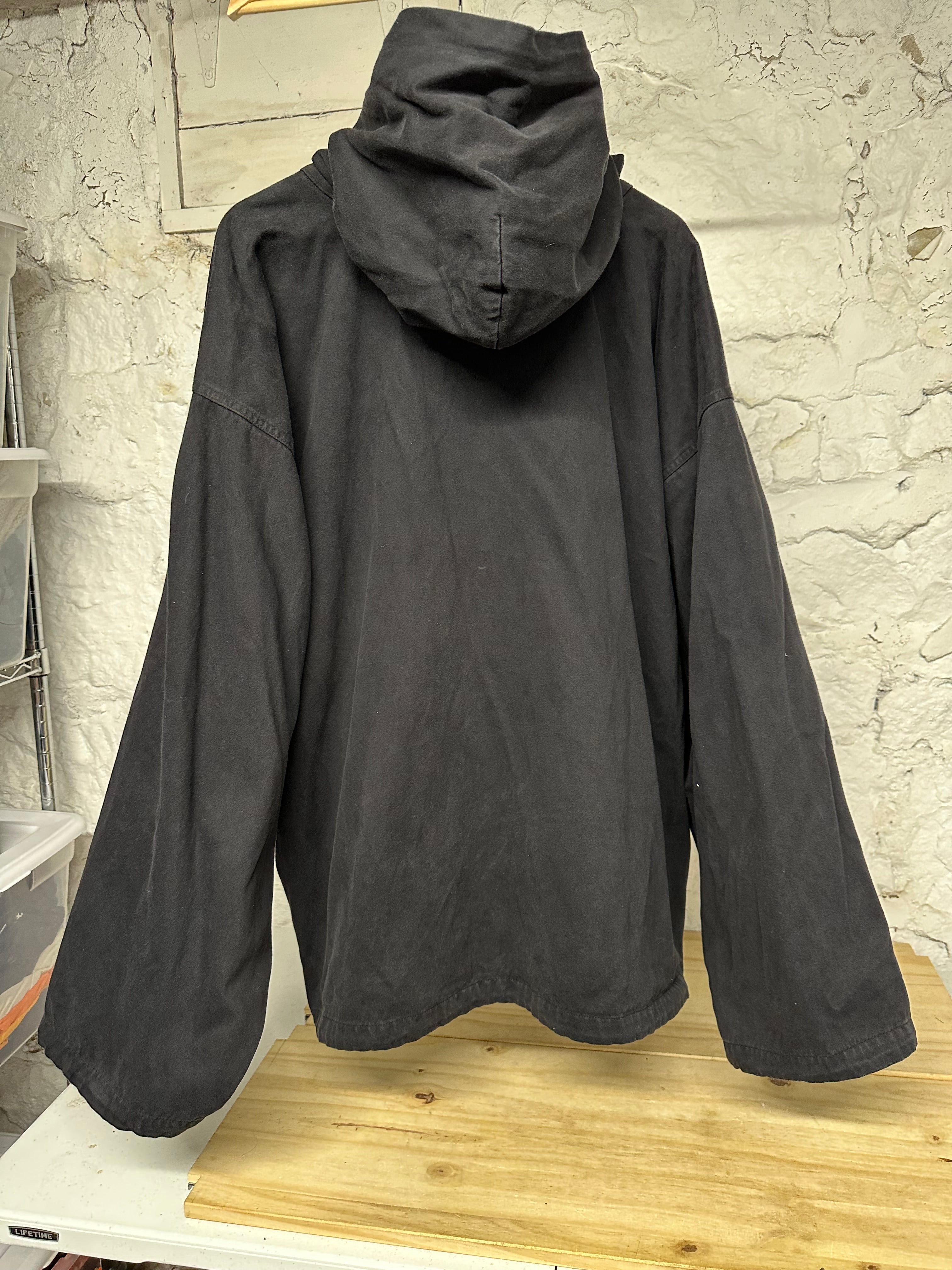 Yeezy Gap Sateen Black Anorak Hoodie Sz L – The Gallery Online