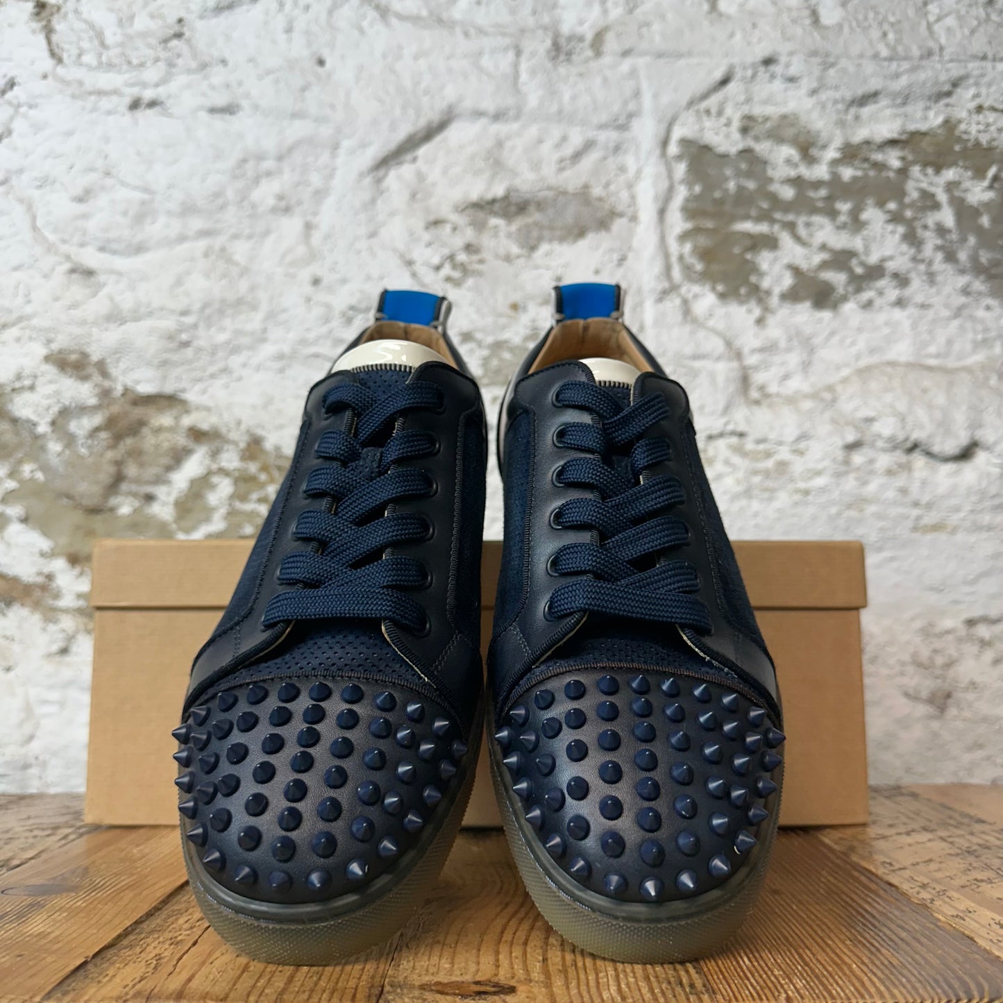 Christian Louboutin Navy Blue Spike Sneaker Sz 9 (42)