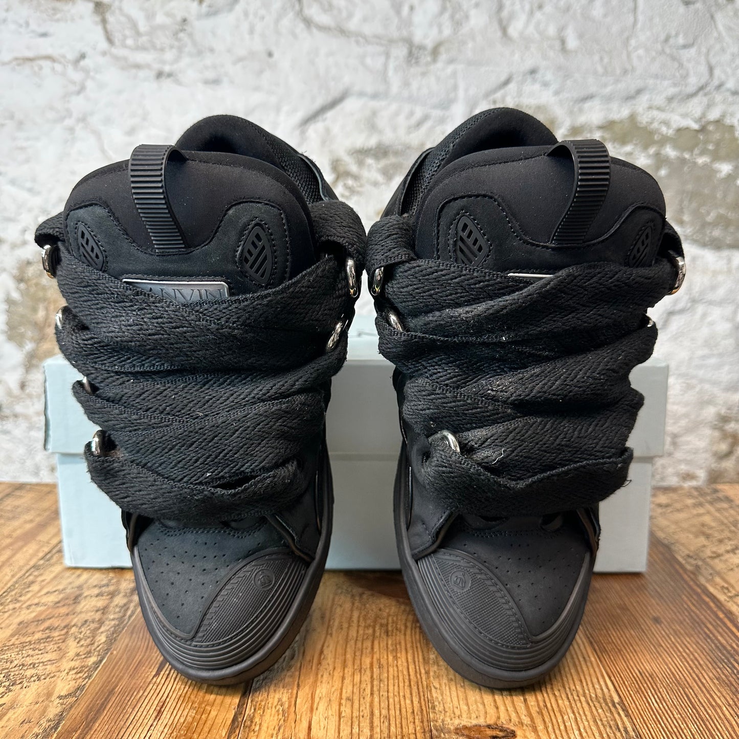 Lanvin Curb Triple Black Sneaker Sz 7 (40)