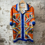 Casablanca Escalier Infini Multicolor Button Up Shirt Sz L