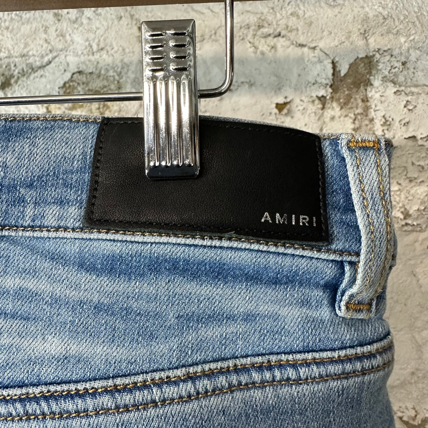 Amiri Plain Blue Shotgun Denim Jeans Sz 32