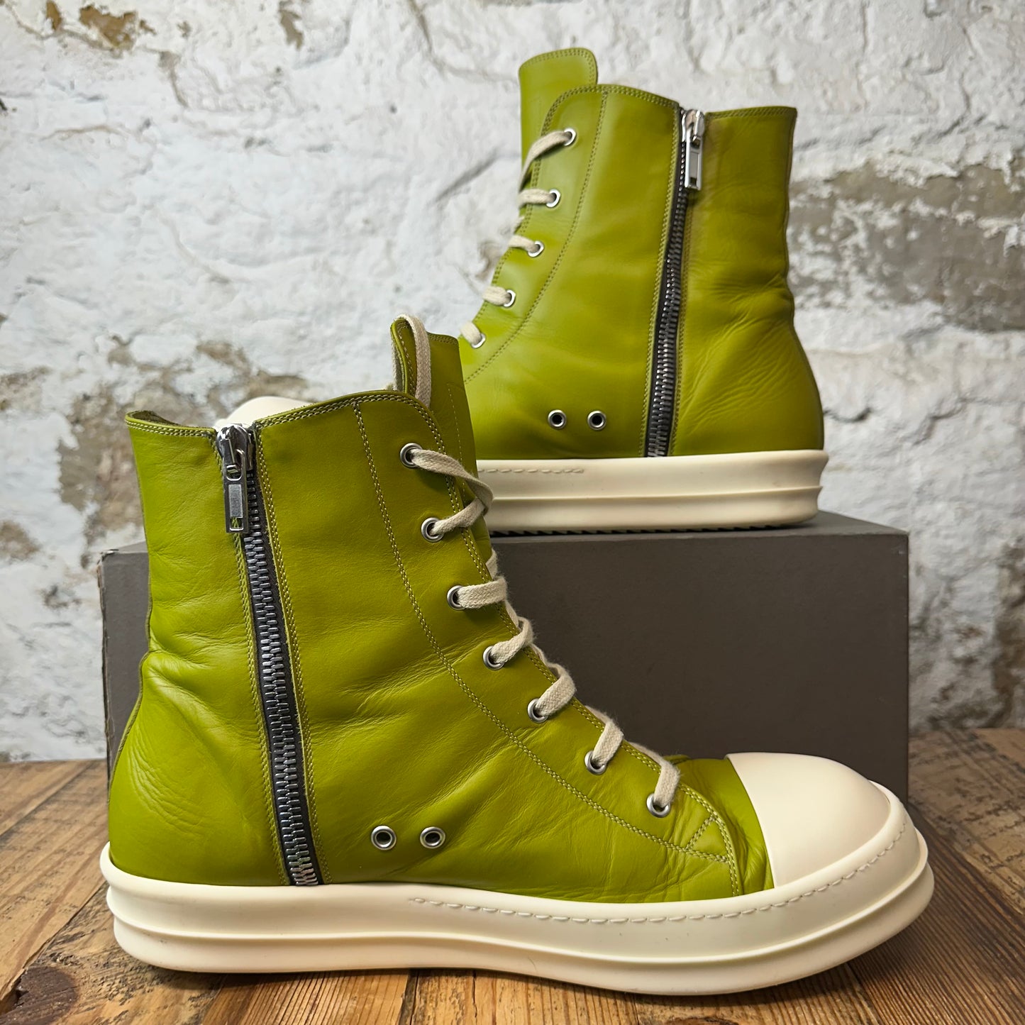 Rick Owens High Luxor Acid Milk Sneaker Sz 15 (48)