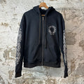 Chrome Hearts Horseshoe Black Thermal Zip Up Hoodie Sz S