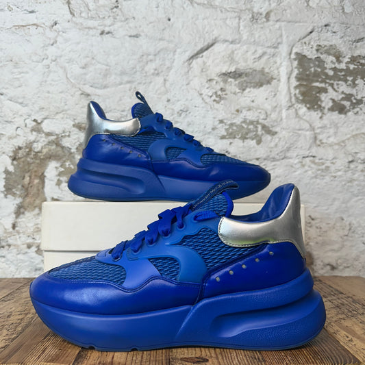 Alexander Mcqueen Bue Silver Nappa Joey Sneaker Sz 10.5 (43.5)