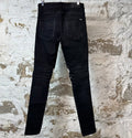 Amiri MX2 White Leather Black Denim Jeans Sz 28