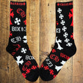 Chrome Hearts Black Stencil Socks DS